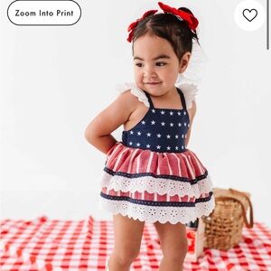 Bums & Roses Stars and Stripes Ruffle Dress